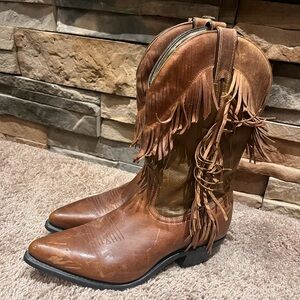 Fringe cowboy boots by Silver Rebel size 10